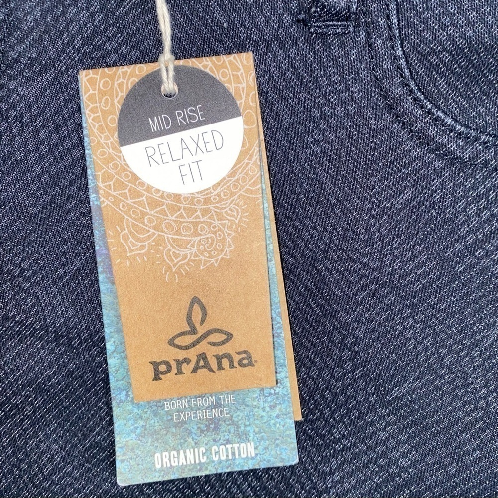 NWT Prana mid rise relaxed fit organic cotton lined pebble boyfriend jeans sz 14 - Picture 16 of 16